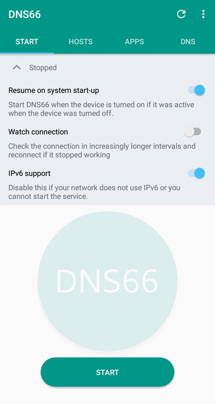 dns66 android app settings