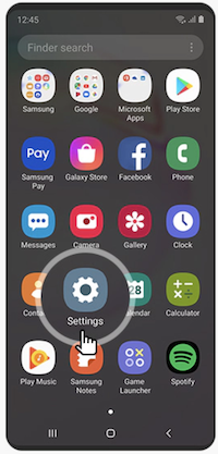 settings on samsung android phone