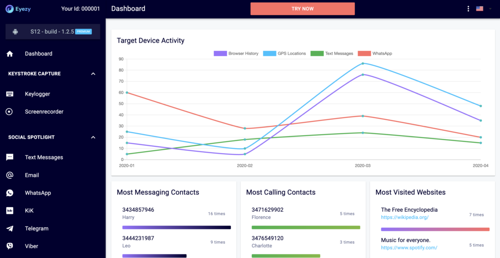 Eyezy Dashboard